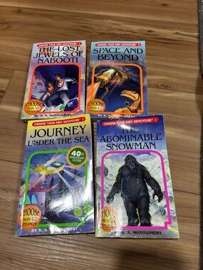 Vintage Kids Learning Toys - Bright Blue, Purple, Yellow & Pink Adventure Books
